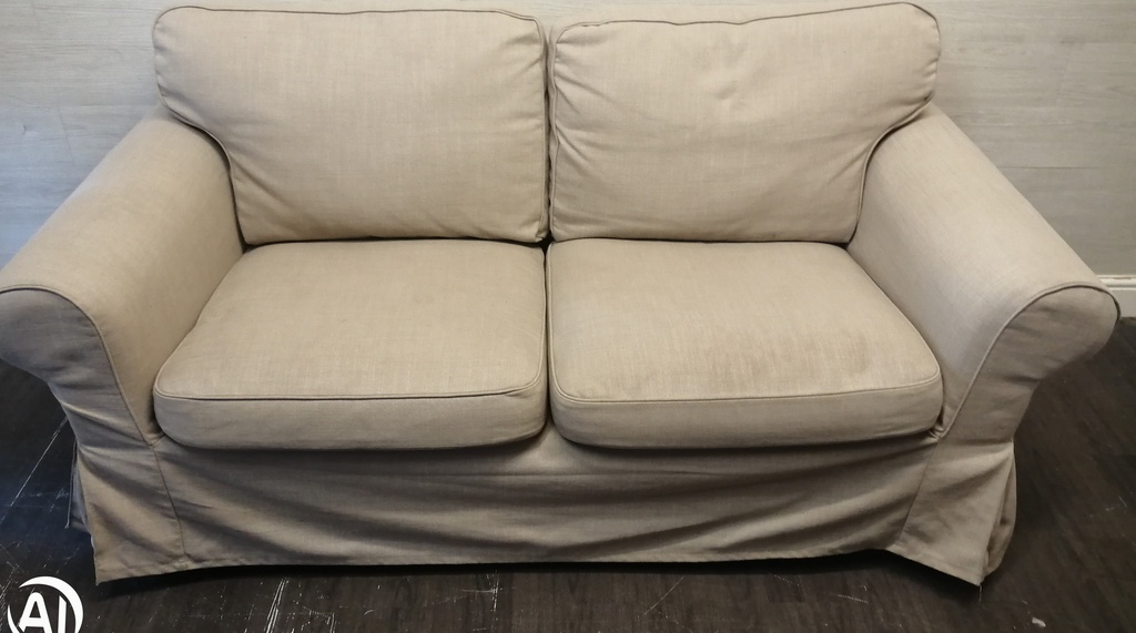 DARK CREAM  IKEA ‘EKTORP’ TWO SEATER SOFA