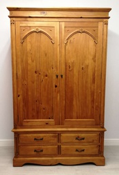 [HF16890] Gothic Style Double Wardrobe with Drawers