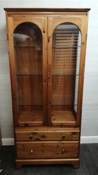 [HF16703] DUCAL Part Glazed Pine Display Unit