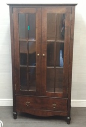 [HF16811] GLAZED FRONTED  DISPLAY / STORAGE CUPBOARD