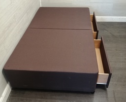 [HF16817] 3ft6&quot; brown toned Two Drawer Divan Base