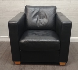 [HF16899] Modern style black leather armchair