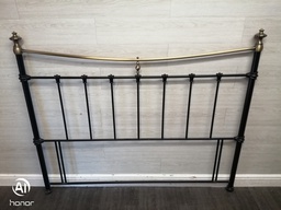 [HF16924] lovely 5ft black metal headboard