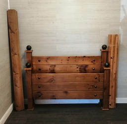 [HF16987] QUALITY 5ft  SOLID RUSTIC PINE BED FRAME
