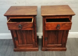 [HF17005] Pair Of Sheesham Bedside Cupboards