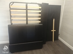 [HF17122] 4FT OTTOMAN BROWN FAUX LEATHER BED FRAME