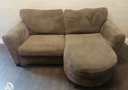 [HF17199] DFS BEIGE TONED CHAISE-END SOFA