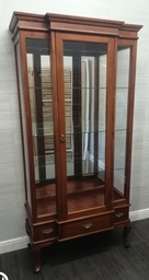 [HF17254] Quality  mahogany repro glazed display unit