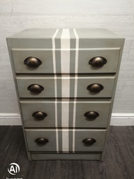 [HF17282] Lovely Vintage Painted Four Drawer Chest