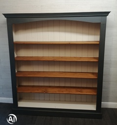 [HF17293] QUALITY LARGE PINE PAINTED BOOKCASE
