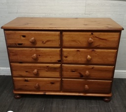 [HF17299] DUCAL ‘VICTORIA’ Pine Eight Drawer Chest