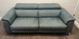 [HF17335] Lovely Grey Three Seater Sofa with Adjustable Headrest