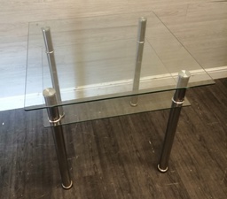 [HF17358] Modern neat glass dining table