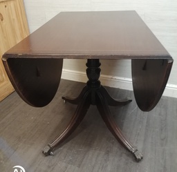 [HF17445] REPRO MAHOGANY DROP LEAF DINING TABLE