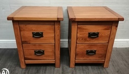 [HF17904] PAIR  OF PINE BEDSIDES