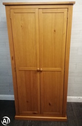 [HF18010] TWO DOOR DOUBLE PINE WARDROBE