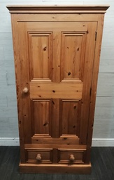 [HF18092] QUALITY NEAT SINGLE DOOR PINE WARDROBE