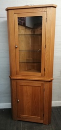 [HF18398] Part Glazed Oak Corner Unit