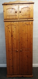 [HF18438] Pine Top Box Double Wardrobe