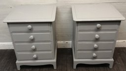 [HF18479] STAG  Four Drawer Grey Bedside Chest Pair