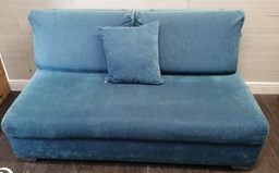 [HF18529] LOVELY TWO SEAT TURQUOISE SOFA