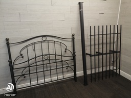 [HF18663] 4ft 6" DOUBLE METAL GREY BED FRAME