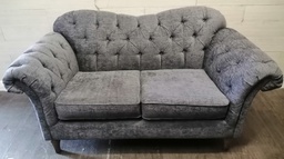 [HF18911] Grey Button Back Chesterfield Style Sofa
