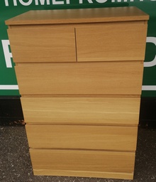 [HF18985] IKEA ‘MALM’ Light Oak Veneered Six Drawer Chest