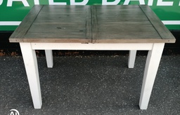 [HF19116] Rustic reclaimed wood extending dining table