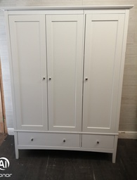 [HF19207] White Triple Wardrobe with Drawers