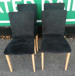 [HF19233] Set of four ligne roset black dining chairs