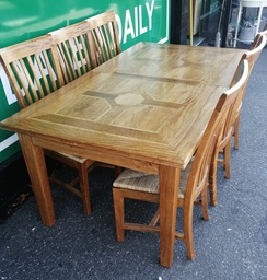 [HF19236] QUALITY  EXTENDING TABLE AND 6 CHAIRS