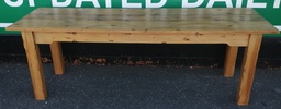 [HF19249] LOVELY LONG NARROW OLD PINE DINING TABLE