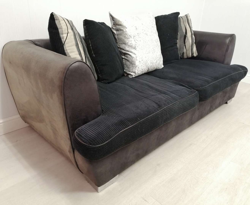 Black Three Seater Sofa
