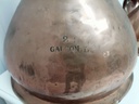 Set of Five Antique Copper Measuring Jugs Set with Lead Stamp
