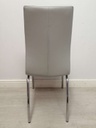Grey Faux Leather Dining Chair Pair