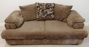 Chunky Brown Cord Two Seater Sofa