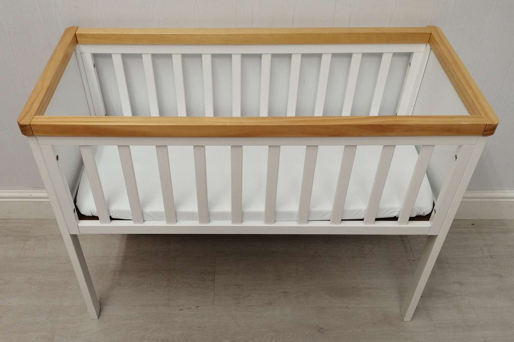 Small White &amp; Pine Baby Crib