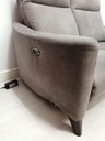 Grey Leather Electric Recliner Two Seater Sofa