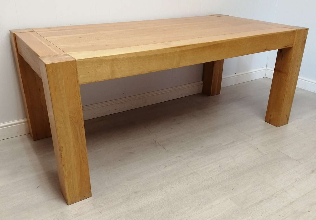 5ft11&quot; Chunky Oak Dining Table