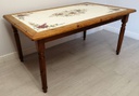 5ft3&quot; Tile Top Pine Dining Table