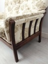 Quality Classic Two Seater Sofa with Dark Wood Frame
