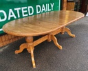 Large Solid Pine Oval Extending Dining Table