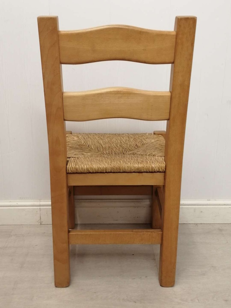 4 x Rush Seated Ladder Back Dining Chairs