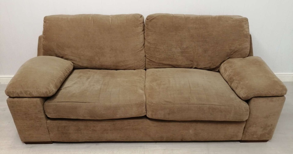 Brown Chunky Three Seater Sofa