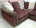 Brown Pillow Back Corner Sofa