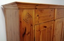 Large Pine Double Wardrobe with Drawers