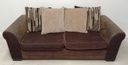 DFS Brown Pillow Back Two Seater Sofa