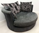 Grey Toned Cuddle Swivel Chair