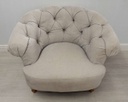 Grey Button Back Chesterfield Style Armchair